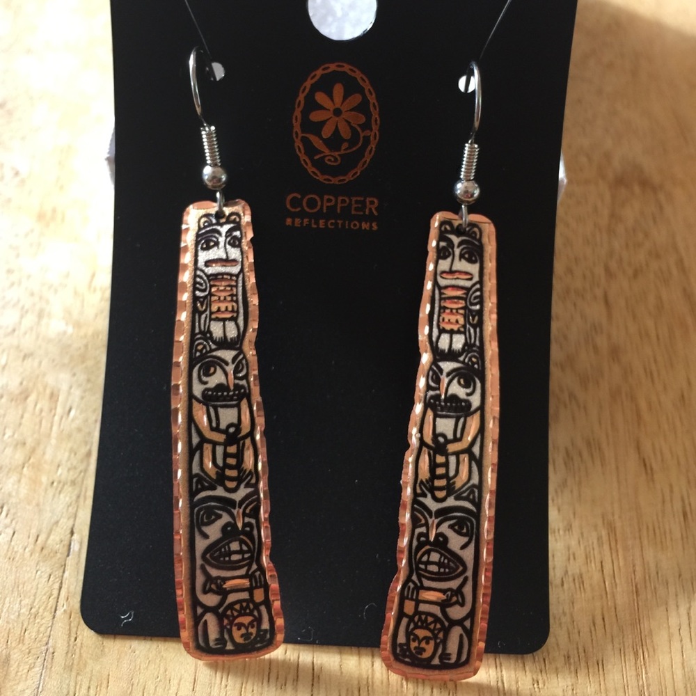 ✨Hammered Edge Copper Earrings ✨